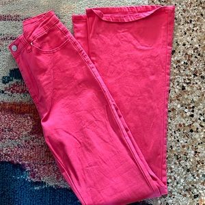 SHEIN Hot Pink Bootcut Jeans